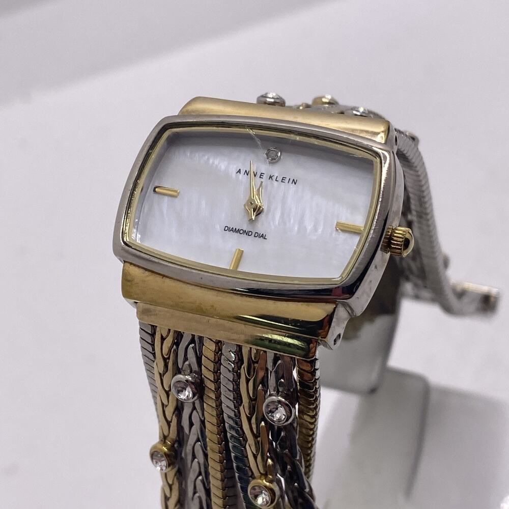 Vintage Anne Klein Womens Silver Gold Watch New Battery